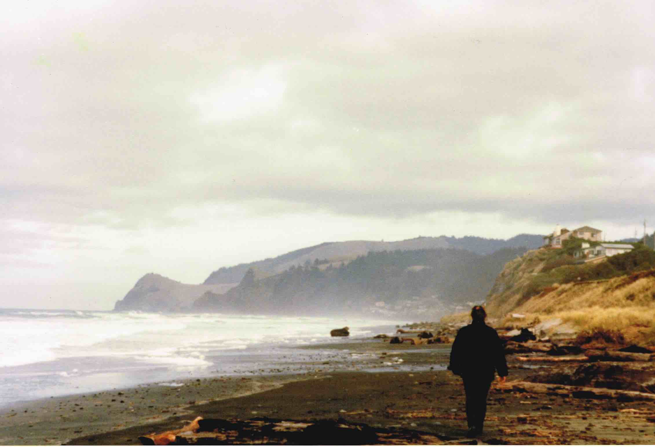 Anth Oregon beach 1997 walking away